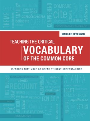 cover image of Teaching the Critical Vocabulary of the Common Core
